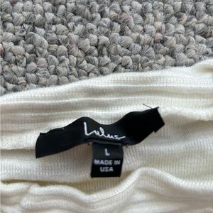 NEVER BEEN WORN lulu’s puff sleeve ribbed sweater top.